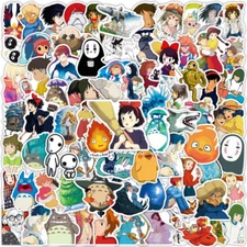 100PCS Cartoon Anime Miyazaki Hayao Stickers for Laptop,Studio Ghibli Anime Viny