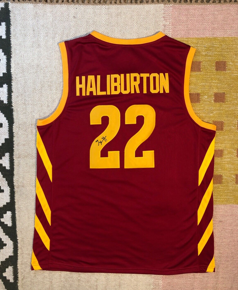 Tyrese Haliburton Signed Autograph RARE Iowa State Cyclones NCAA Jersey