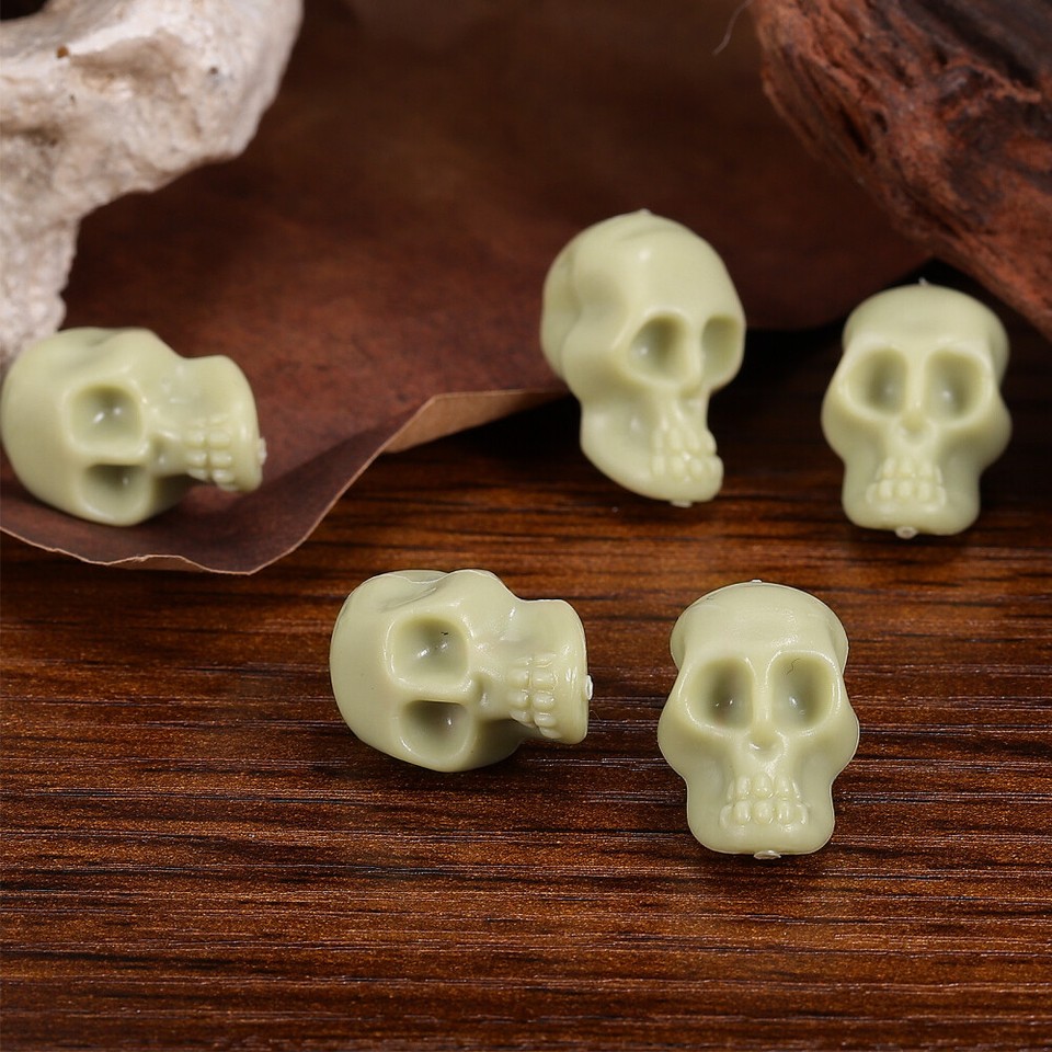 19-Piece Halloween Mini Figurines Set – Skulls, Crows, Tombstones For Spooky Decor