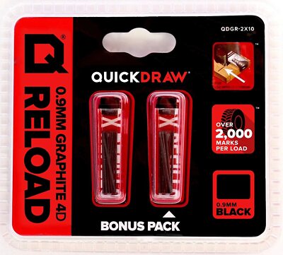 Quickdraw PROFI Messband Nachfüllminen 0,9mm Ersatzminen Maßband [20 Stück]