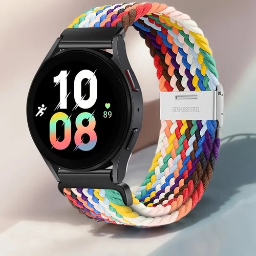 For Samsung Galaxy Watch 7/6/5/4 22mm Multi Nylon Braided