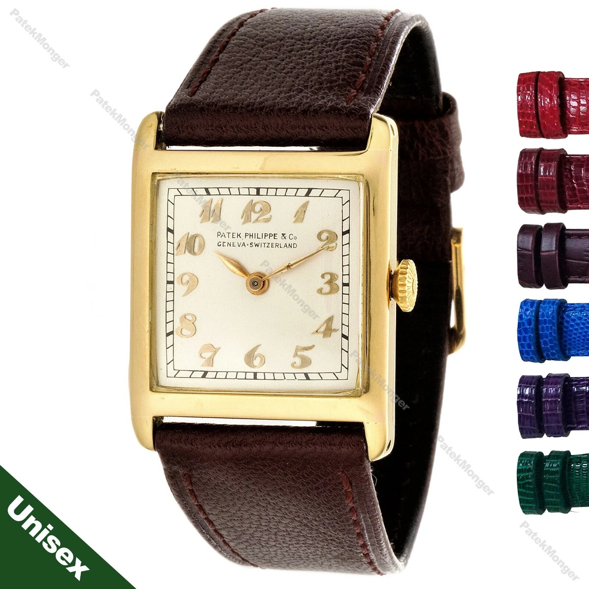 Patek Philippe Early Yellow Gold Art Deco Square Tank Watch Circa
