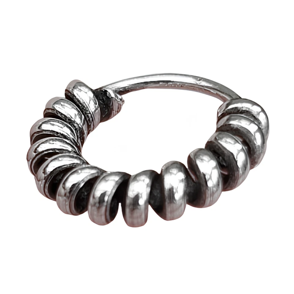 Anello Naso Spirale Spirale Argento Sterling 925 Cerchio Elica Setto Daith Bo... - Immagine 4 di 4