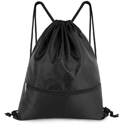Drawstring Backpack Bag, Waterproof Draw String Back Sack with