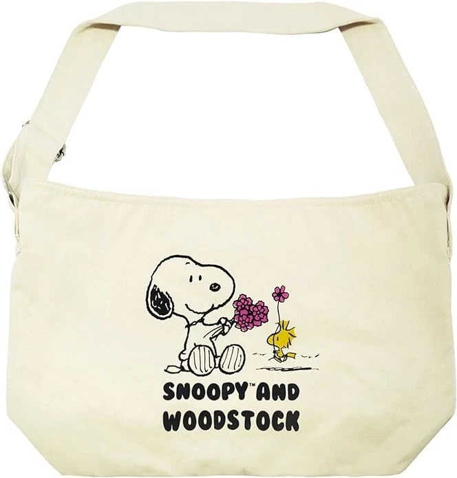 Elegante bolso de mercado, bolso de hombro, portátil, plegable, flor SNOOPY Foto 2 de 4