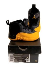 Jordan 12 Retro Black/University Gold 850000-070 Toddler Sz 4C Unworn Pre-owned