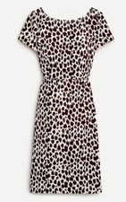 J. Crew Womens Animal Print Cotton Sheath Dress Career Size 0