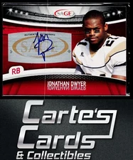Jonathan Dwyer 2010 SAGE #A-18 Autographs Red Georgia Tech Yellow Jackets