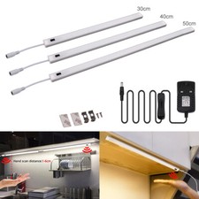 Hand Sensor LED Strip Lights Under Cabinet Kitchen Cupboard Bar Counter Plug In