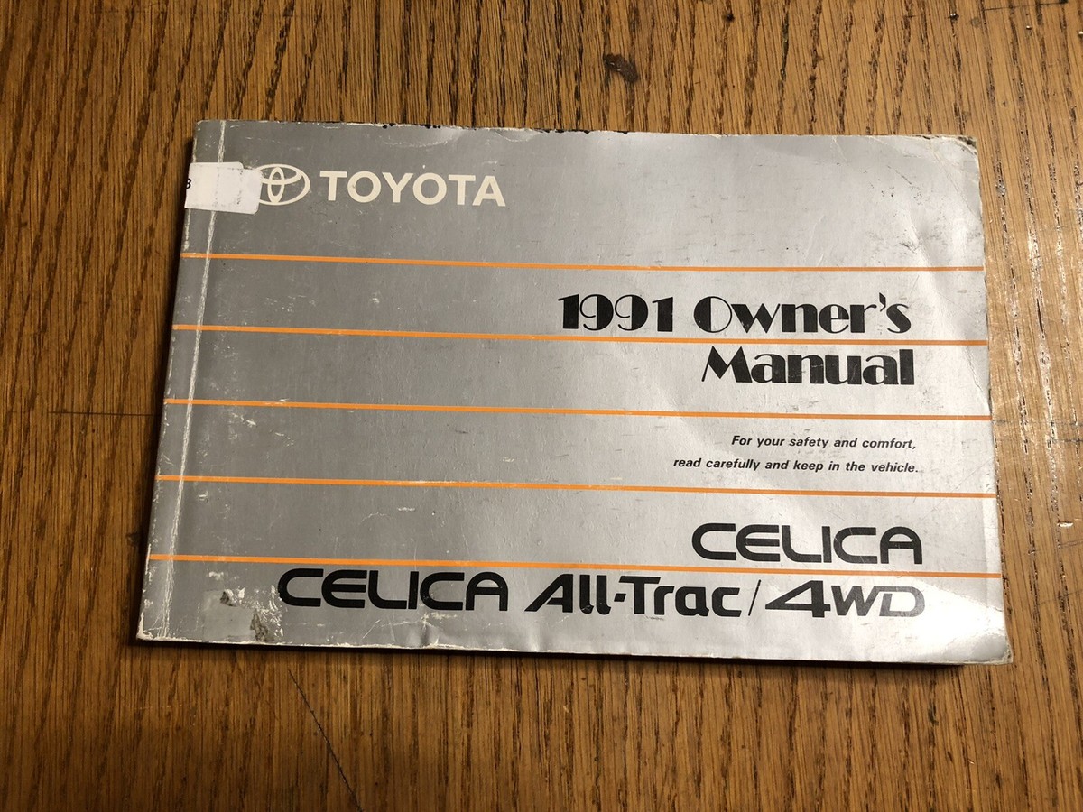 Toyota Celica 1991 OEM Owner's Manual Hand-Book Service Repair