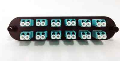 CCH-CP24-E4 Compatible Fiber Adapter Panel with 12 LC Duplex  MM OM3 Adapters-83