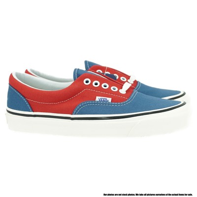 vans era navy red