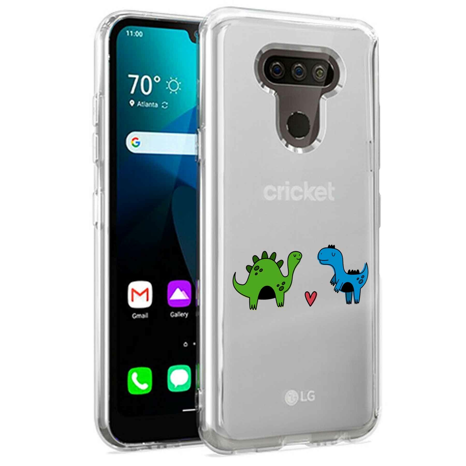 Phone Case for LG Harmony 4,Premier Pro Plus,K41, Dinosaur Love Print