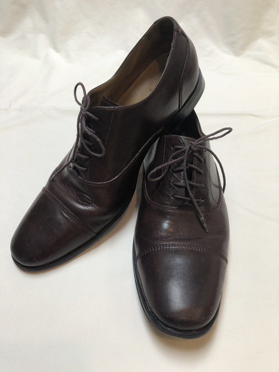 COLE HAAN ADAMS CAPTOE  BROWN LEATHER Lace Up Shoes Workwear SIZE 10‎ (C11975) TMW_41WD_05_COLE_HAAN_DRESS_SH  main image 3
