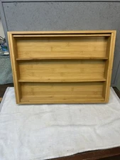 Totally Bamboo Expandable Cutlery Drawer Tray / Five Compartments / Great Shape