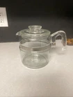 Vintage Pyrex Flameware Glass Percolator 6 Cup Coffee Pot and Lid Only 7756 B