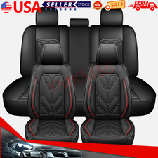 Car Seat Covers Leather Full Set 5-seats Front Rear Protectors For Nissan Luxury