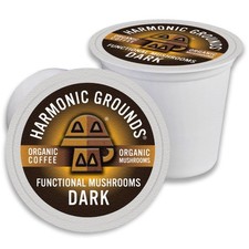 Organic Mushroom Coffee Pods - Dark Roast with Lion's Mane Reishi - 34 Count
