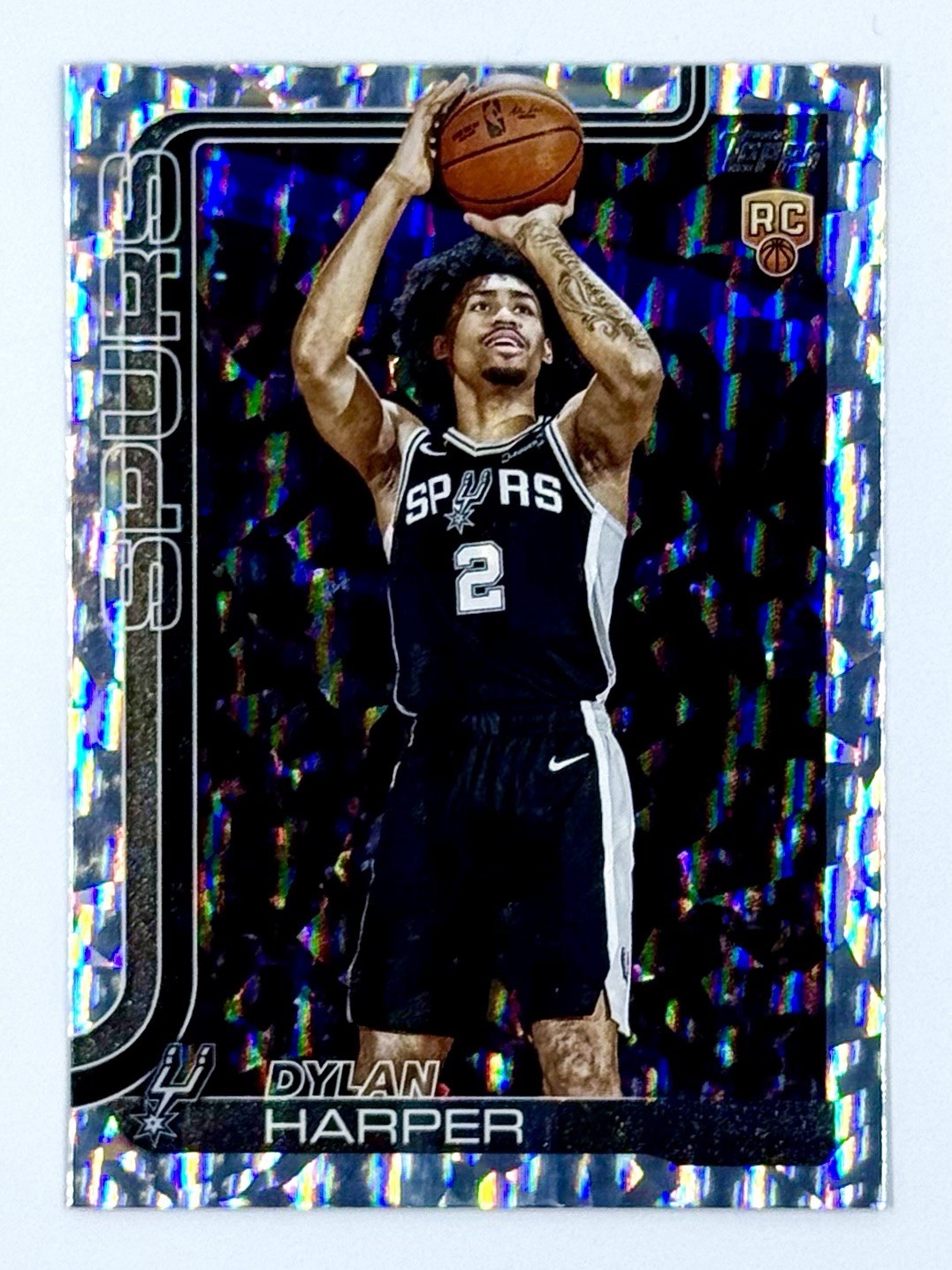 2025-26 Topps Basketball Dylan Harper #202 Rookie Exclusive Crackleboard Foil