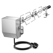 Rotisserie Grill Kit 360° Auto Rotating Motor 120Cm 4W 2.5Rpm/Min 15Kg Load Bear