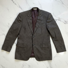 Pronto Uomo Couture Mens Blazer Black Lessona Wool Made in Italy 2 Button 38R