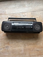 GoldStar Boombox Black Cassette Tape 3 Band EQ Digital Tuning AM/FM Mic Input