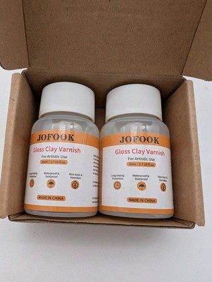 2 Pack Glossy Clay Varnish for Air Dry Clay and Oil Painting Project Quick Dry