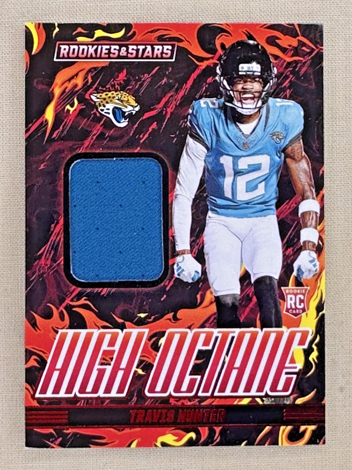 2025 Rookies and Stars Travis Hunter RC High Octane patch Jacksonville Jaguars
