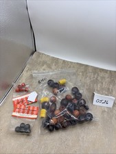 Vintage Wood Macram  Beads 45 Piece Lot 5 Different Sizes