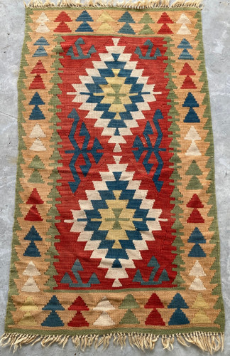 Vintage Traditional  Handcraft Turkish Kilim Rug for Home Décor 130x76 cm