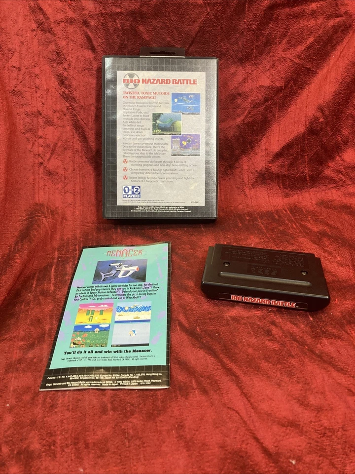 Bio-Hazard Battle (Sega Genesis, 1992) CIB w/Manual Tested, Working - Image 2 of 4