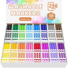 Washable Markers Bulk, Assorted Colors - Broad Line Conical Tip Coloring Mark...