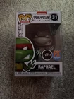 Funko Pop! TMNT Raphael #31 B&W CHASE PX Previews Exclusive + Protector