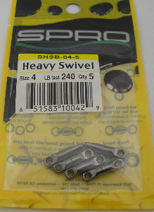 Spro SHSB-04-5 5CT Heavy SS Swivel Gunmetal Black Finish 240Lb Test Pack - Picture 2 of 2
