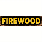 2D Firewood Vintage Metal Sign Rustic Home Decor Fireplace Woodpile Wall Hanging