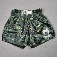 Venum Shorts Men 2XL Green Camo Big Logo Kickboxing Muay Thai Boxing MMA Fight