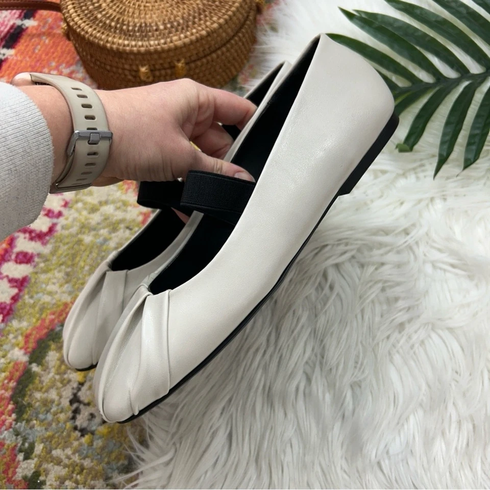 Madden девочка нейтральный белый черный искусственной кожи квадратный носок Сабрина балет плоский 8 - Изображение 4 из 4