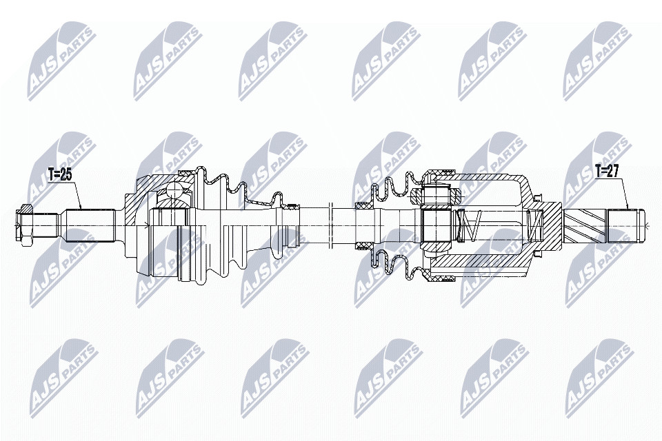 Front Left NTY OE NPW-RE-066 Drive Shaft for DACIA,RENAULT,VW