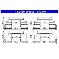 ZubehöRsatz Scheibenbremsbelag FüR Seat Cordoba 6L 1.9 2.0 02 Bis 09 ATE BBX 6FZ