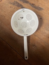 Enamel Collander Strainer with Handle Vintage