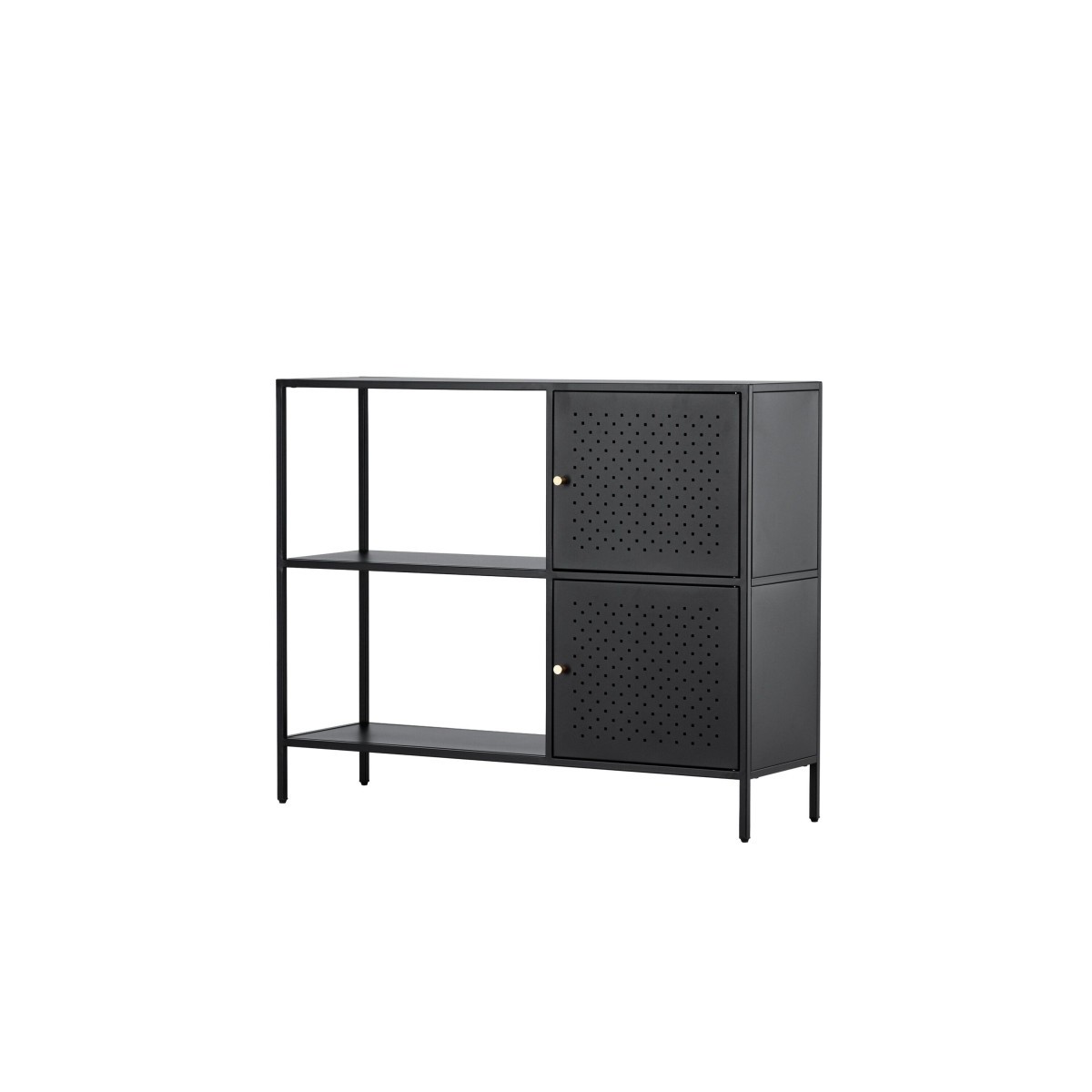 Console en métal noir Salta 100cm au design industriel épuré