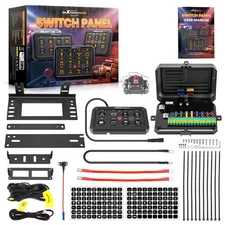RGB Touch Switch Panel For Universal Vehicle Car Truck UTV 8 Gang 12V-24V 60A