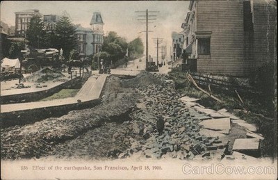 San Francisco, California CA Effect of the Earthquake 1906 Quake Cal. Vintage