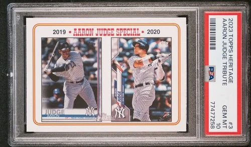 2023 Topps Heritage 🔥AARON JUDGE🔥Tribute #3 PSA 10 💎 Gem Mint