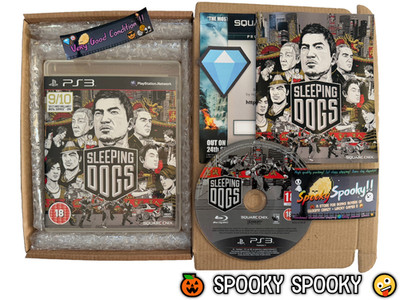 Sleeping Dogs PS3 - UK PAL sehr guter Zustand CIB mit Natural Disc - hochwertige Verpackung