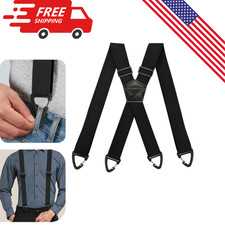 Suspenders for Men Heavy Duty X Shape Back Hidden Suspender 1.5" Under Clothing.