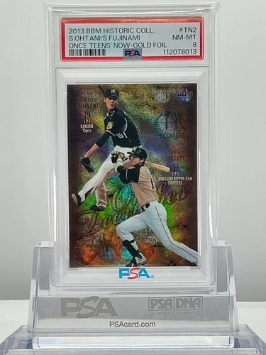 SHOHEI OHTANI 2013BBM HISTORIC COLL ONCE TEENS NOW GOLD-FOIL(/200) #TN2 PSA8!RC