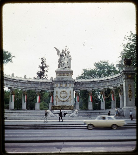 Mexico City Central Park monument - 1960s Stereo Realist 3D Slide #1561