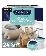 Cinnabon Classic Cinnamon Roll Coffee Keurig K-Cup Pods, Light Roast, 24 Ct.