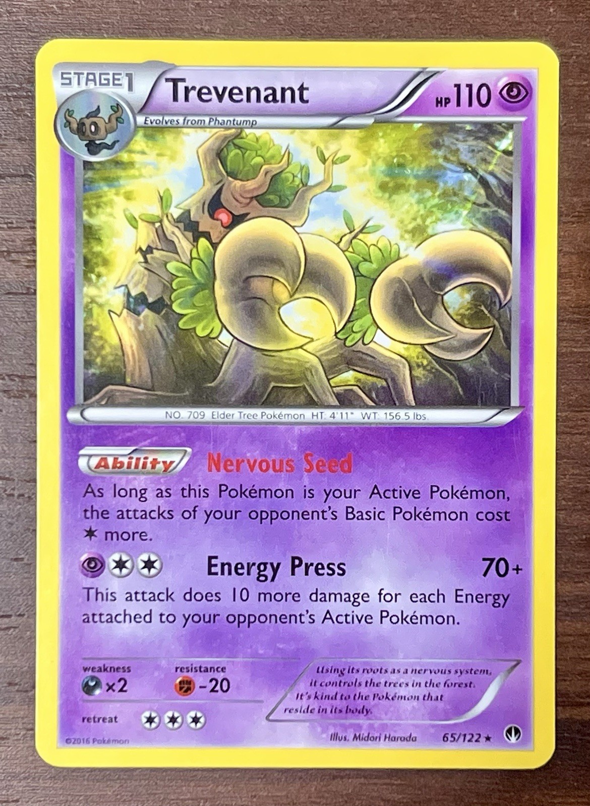 Trevenant 65/122 Breakpoint Regular Pokemon TCG Lightly Played